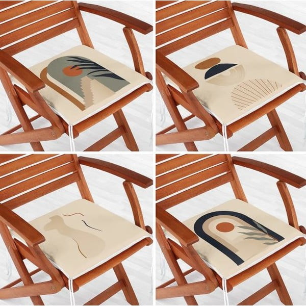 Székpárna szett 4 db-os 42x42 cm Illustrated Arch – Mila Home-image-1