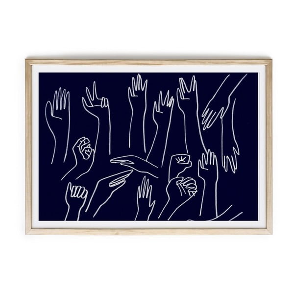 Hands keretezett kép, 60 x 40 cm - Velvet Atelier