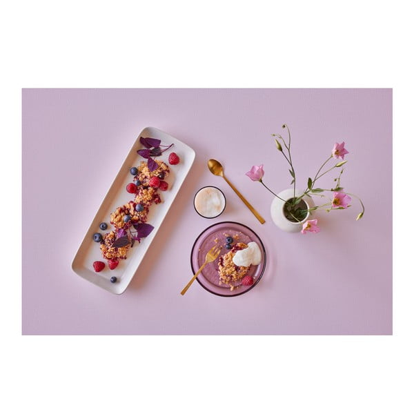 Krémfehér agyagkerámia szervírozó tálca, 38 x 14 cm - Bitz-image-2