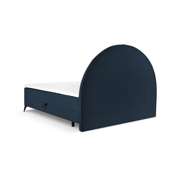 Sötétkék boxspring ágy tárolóhellyel 180x200 cm Sunset – Cosmopolitan Design-image-3