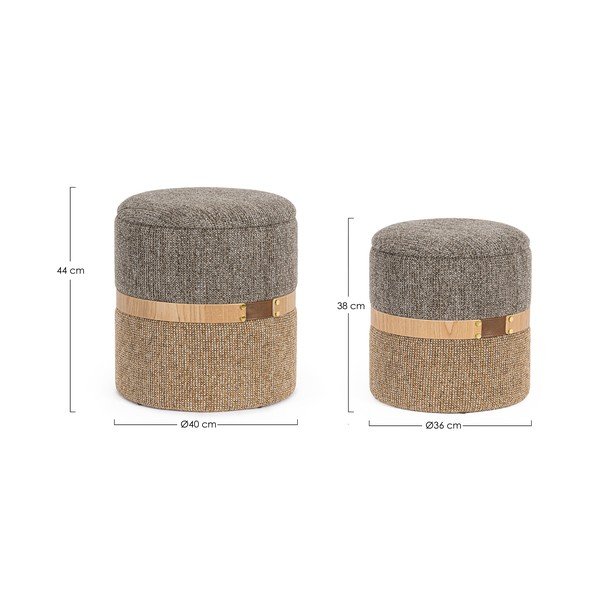 Szürke-barna puff Talya – Bizzotto-image-2
