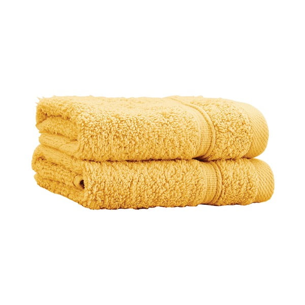 Sárga frottír pamut törölköző szett 2 db-os 30x30 cm Zero Twist – Catherine Lansfield