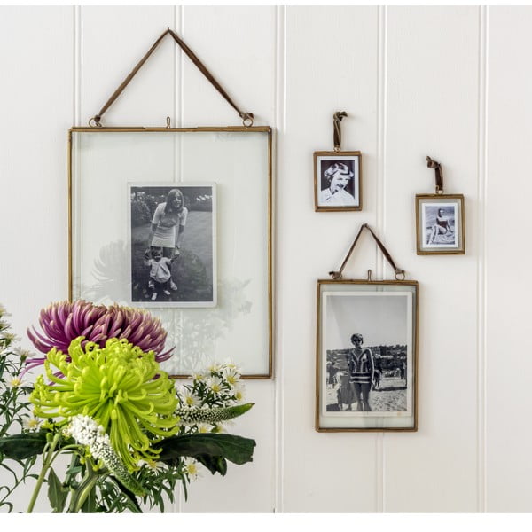 Aranyszínű fém álló képkeret 20x37,5 cm – Rex London-image-3