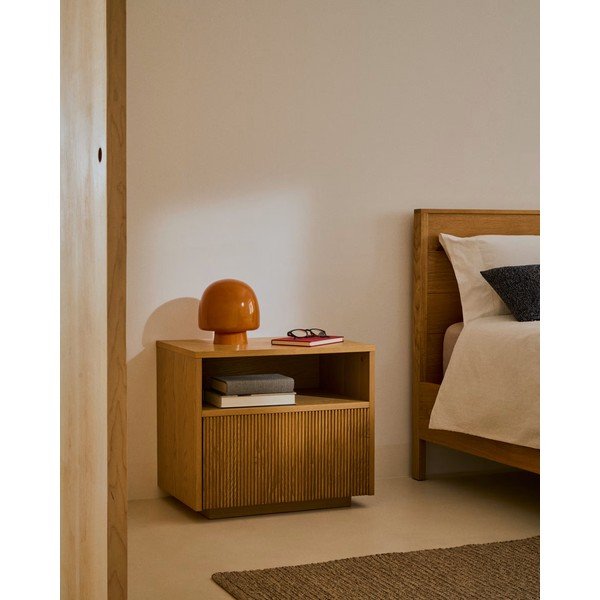 Narancssárga asztali lámpa üveg búrával (magasság 20 cm) Reig – Kave Home-image-2