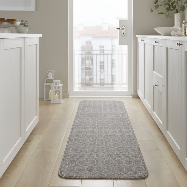 Világosszürke mosható futószőnyeg 57x230 cm Argyll – Flair Rugs-image-1