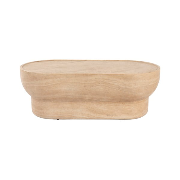 Natúr színű dohányzóasztal kő dekorral 50x100 cm Noble – Zuiver