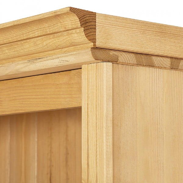 Natúr színű borovi fenyő könyvespolc 74x223x37 cm Anita – Støraa-image-4