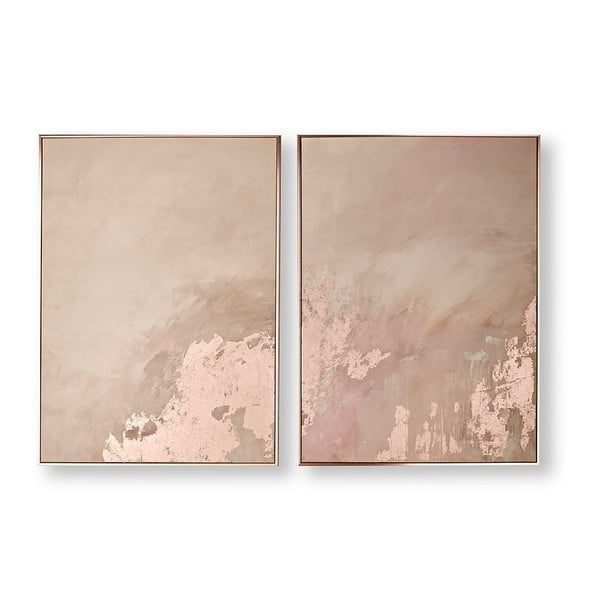 Rose Gold Serenity kétrészes kép, 60 x 80 cm - Graham & Brown