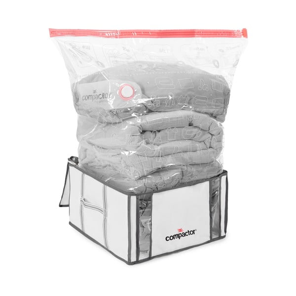 Vákuumos-megerősített textil ruhatároló doboz 42x25x25 cm Life – Compactor-image-4