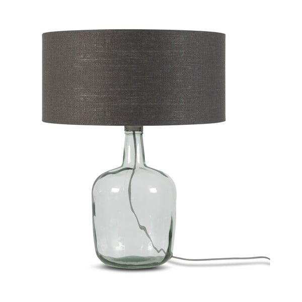 Murano újrahasznosított üvegből készült asztali lámpa sötétszürke búrával, ⌀ 47 cm - Good&Mojo