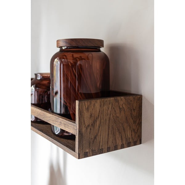 Barna tölgyfa fali fogas polccal 60 cm Showcase – Mette Ditmer Denmark-image-4