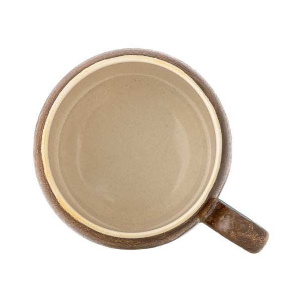 Zöld-barna kőedény bögre szett 4 db-os 400 ml Sheen – Bloomingville-image-3