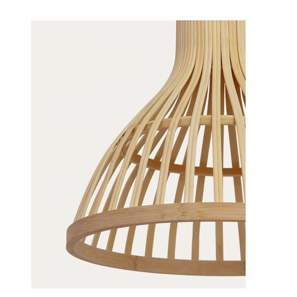 Natúr színű bambusz lámpabúra ø 30 cm Nathaya – Kave Home-image-3