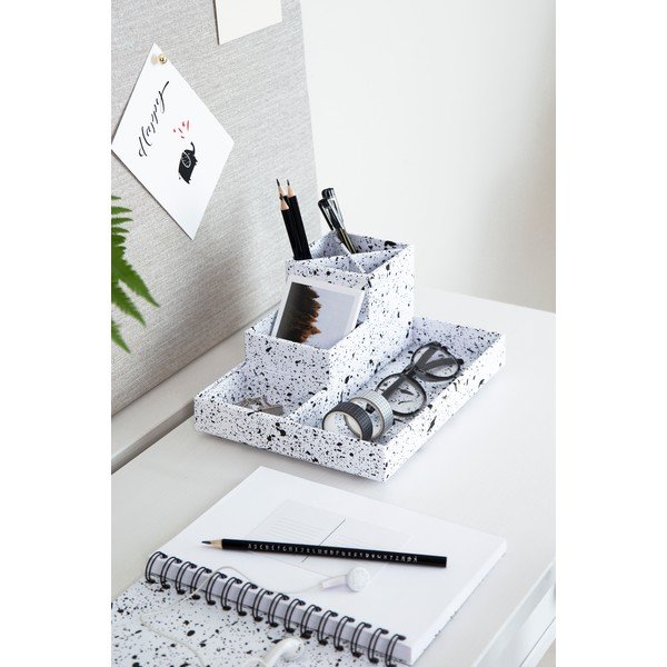 Lena fekete-fehér 4 részes asztali írószertartó - Bigso Box of Sweden-image-1