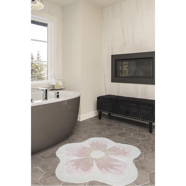 Lavin rózsaszín pamut fürdőszobai kilépő - Irya Home Collection-image-1