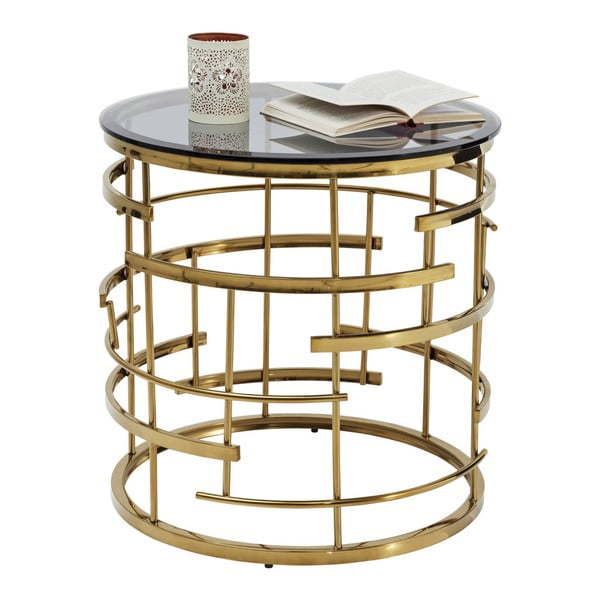 Jupiter aranyszínű tárolóasztal, ⌀ 55 cm - Kare Design