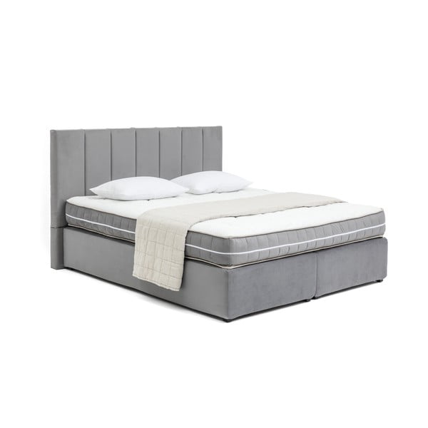 Szürke boxspring ágy 160x200 cm Olia Bold Line – Bonami Selection