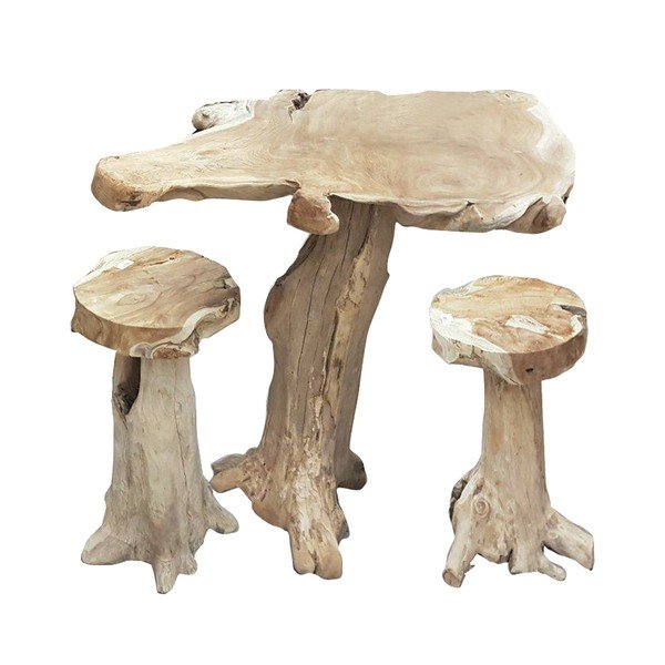 Teakfa kerti bárasztal 95x65 cm Surga – Garden Pleasure-image-2