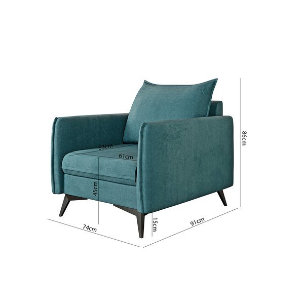 Petróleumkék fotel Juli Bis – Ropez-image-3