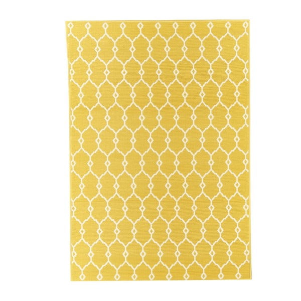 Trellis sárga kültéri szőnyeg, 160 x 230 cm - Floorita
