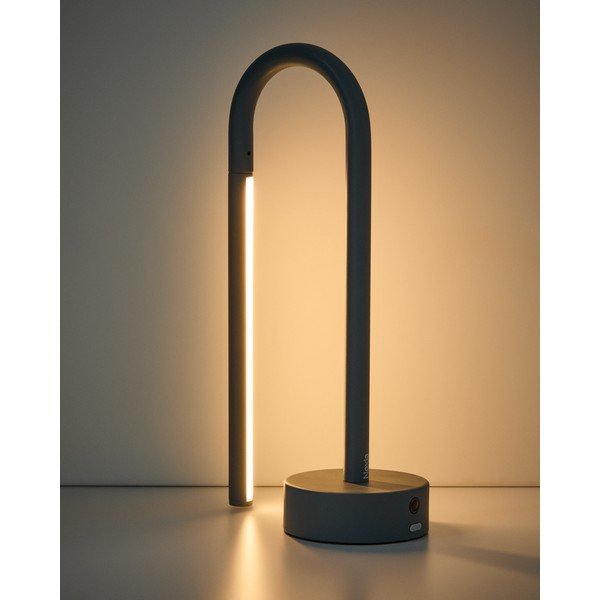 Világoskék fém LED asztali lámpa (magasság 30 cm) Bow – Kave Home-image-1