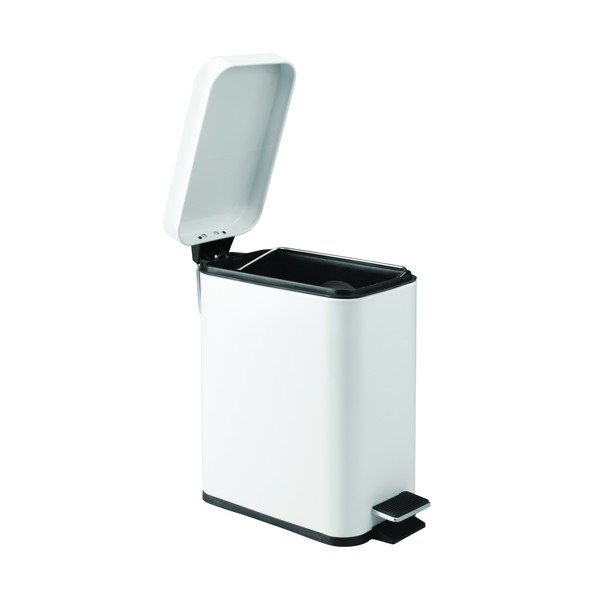 Fehér fém pedálos szemetes, 5 l - iDesign-image-2