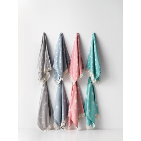Stars pasztellkék pléd, 140 x 180 cm - Euromant-image-2