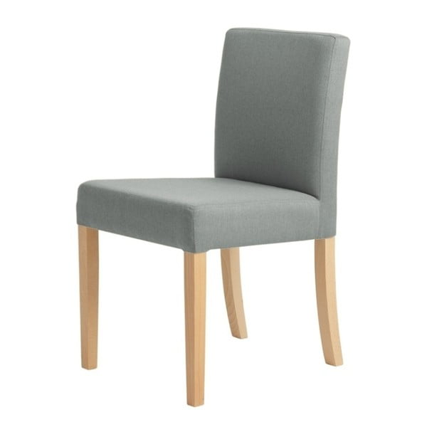 Wilton világos szürke szék, natúr fa lábakkal - Custom Form