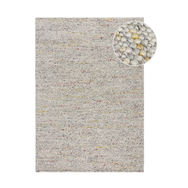 Krémszínű kézi szövésű gyapjúkeverék szőnyeg 80x150 cm Minerals – Flair Rugs