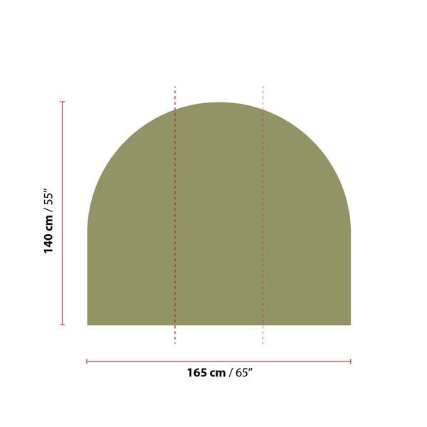 Falmatrica 165x140 cm Olive Green – Ambiance-image-1