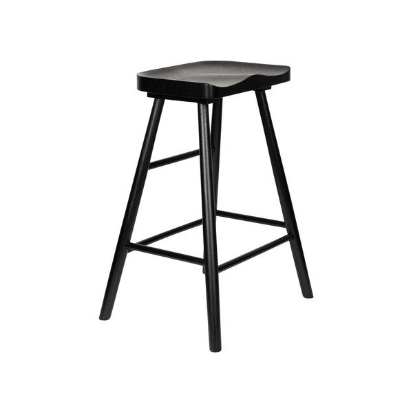 Fekete tölgyfa bárszék (ülésmagasság 65,5 cm) Vander – White Label-image-2