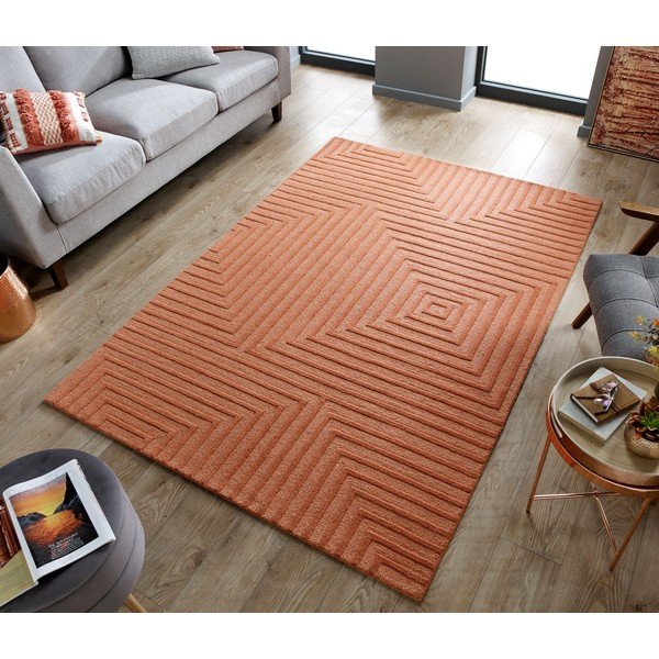 Estela narancssárga gyapjú szőnyeg, 160 x 230 cm - Flair Rugs-image-4