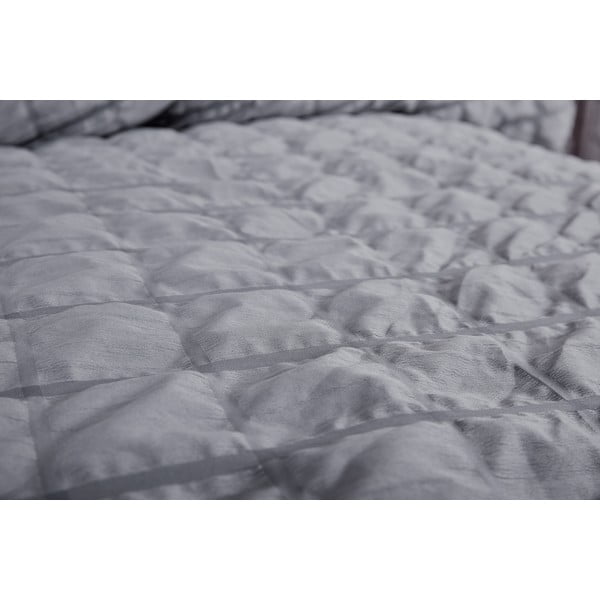 Fekete-szürke egyszemélyes krepp ágyneműhuzat 140x200 cm Naomi – My House-image-1