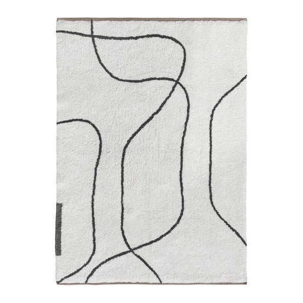 Elefántcsont színű mosható pamut szőnyeg 100x140 cm Shadow – Mette Ditmer Denmark