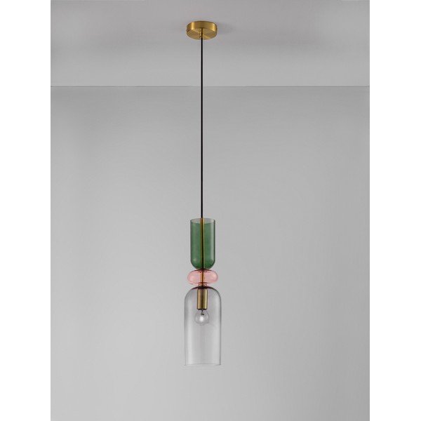 Aranyszínű üveg függőlámpa ø 11 cm Murano – Nova Luce-image-3