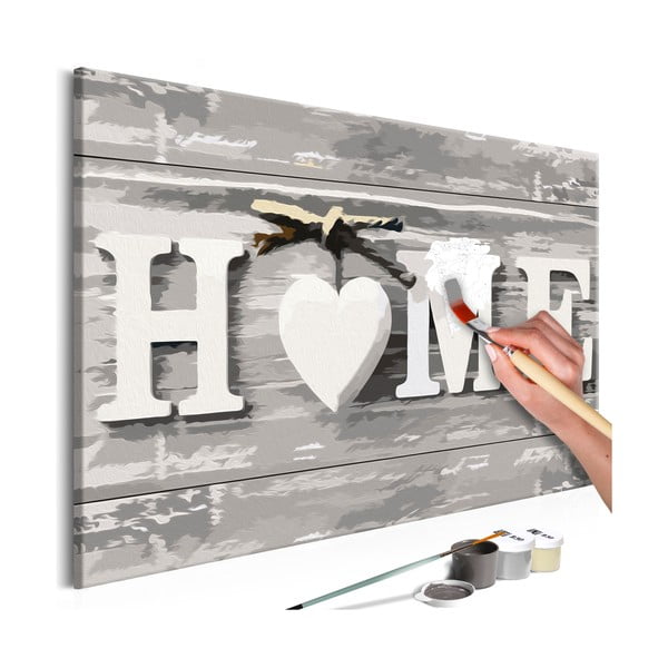 Home Letters DIY készlet, saját vászonkép festése, 60 x 40 cm - Artgeist