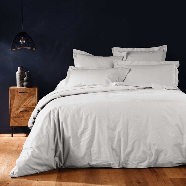 Fehér kétszemélyes-hosszabbított pamut paplanhuzat 240x220 cm Lina – douceur d'intérieur-image-1