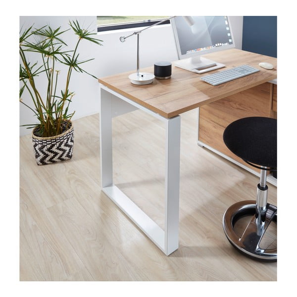 Íróasztal tölgyfa dekorral 120x117 cm Lioni - Germania-image-1