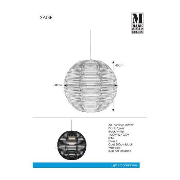 Sage Pendant fekete függőlámpa - Markslöjd-image-2