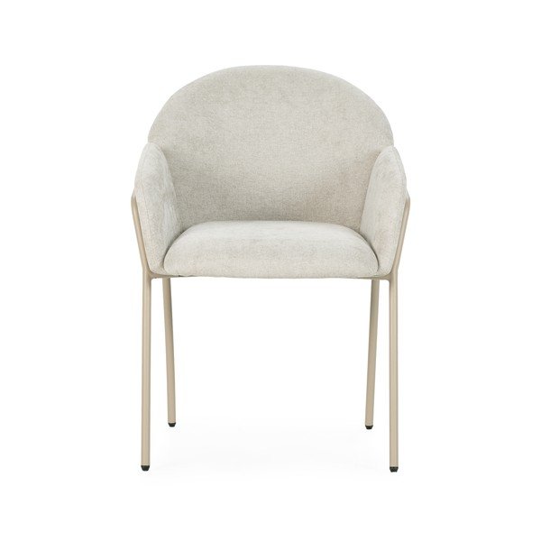 Bézs kárpitozott étkezőfotel szett 2 db-os Aslin – MOME-image-2