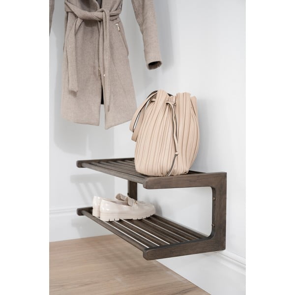 Sötétbarna tölgyfa függő cipőtartó Inverness - Rowico-image-1