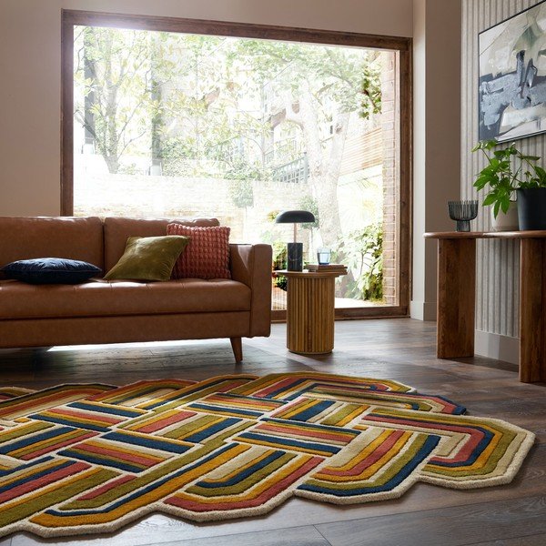 Kézi szövésű gyapjú szőnyeg 140x200 cm Lattice Shaped  – Flair Rugs-image-1