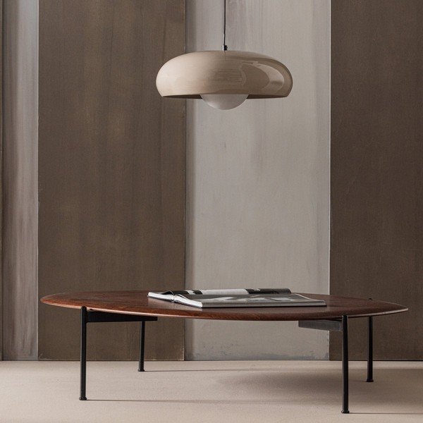 Sötét natúr színű dohányzóasztal 97x121 cm Kota – WOOOD-image-1