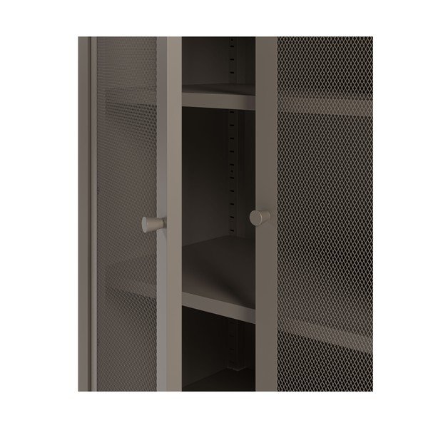 Szürke fém szekrény 70x100x40 cm Fayna – Marckeric-image-4