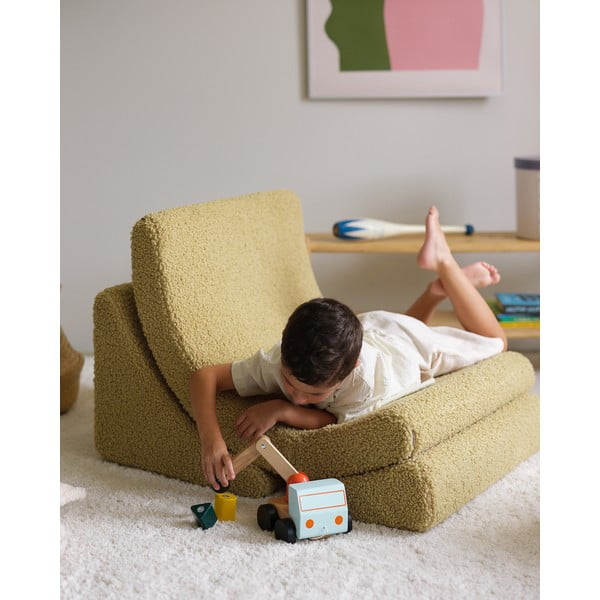 Zöld buklé gyerek fotel Moon – Wigiwama-image-4