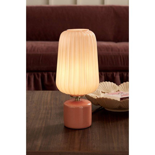 Lazacszínű üveg asztali lámpa (magasság 40 cm) Daria – Ellos Home-image-1