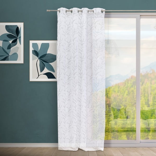 Fehér-szürke fényáteresztő függöny 140x260 cm Coral – Casa Selección-image-1