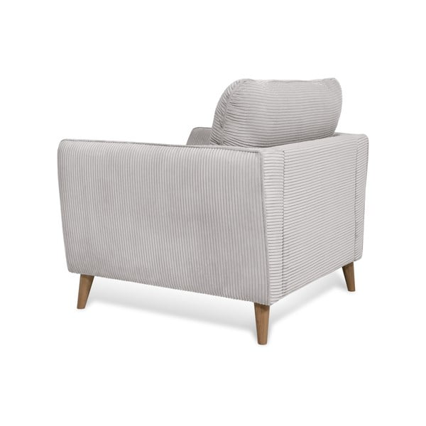 Világosszürke kordbársony fotel Paris – Scandic-image-4