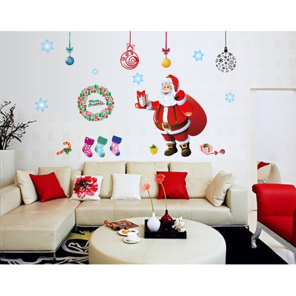 Fanastick Santa, Balls and Tree karácsonyi falmatrica - Ambiance-image-1