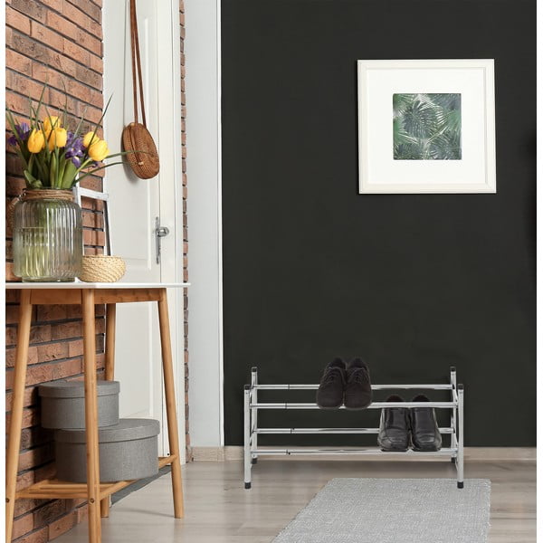 Ezüstszínű fém teleszkópos cipőtartó állvány – Premier Housewares-image-1